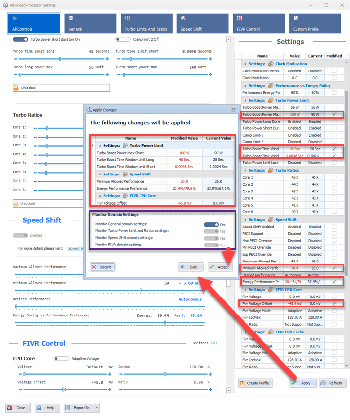 Quick CPU Advanced CPU Settings Apply Settings