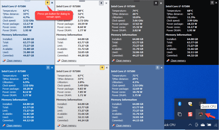 Quick CPU System Tray Notification