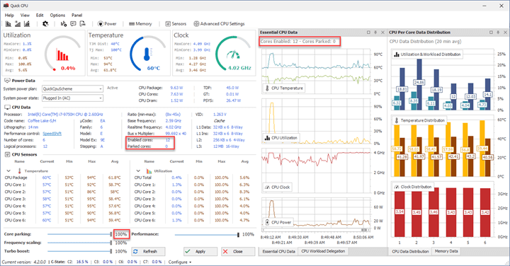 Quick CPU Core parking