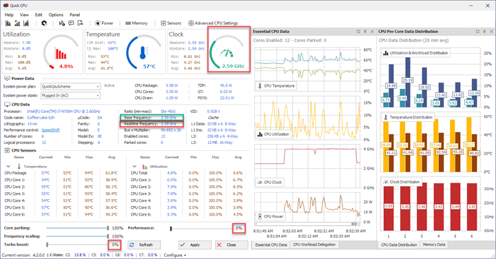 Quick CPU Turbo boost